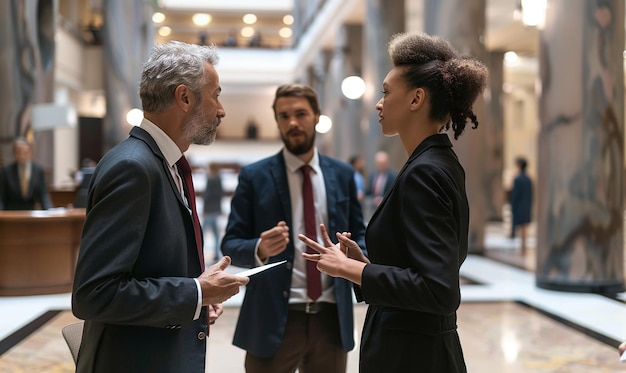 Photo professionnels du droit examinant et finalisant les contrats