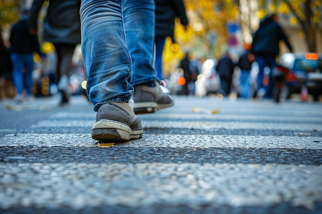 Foto valutazione delle caratteristiche di sicurezza nei percorsi pedonali urbani