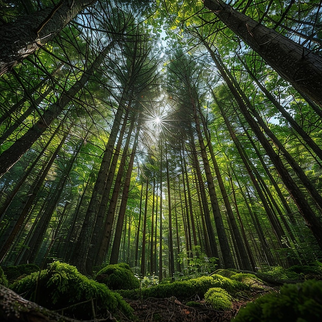 Foto bella illustrazione in stile foresta