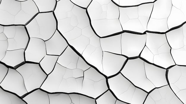 Premium AI Image | Black cracks on white background texture