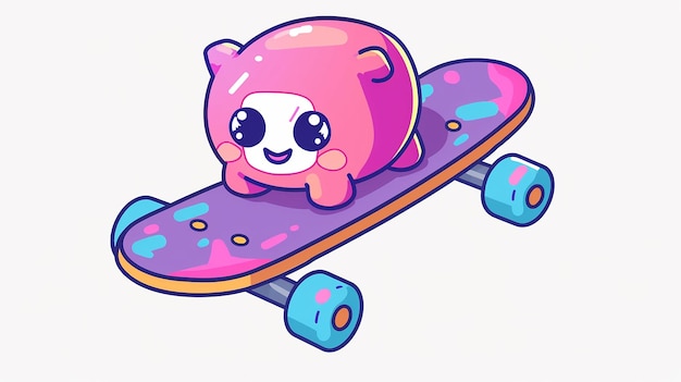 Foto un cartone animato skateboard per bambini libro