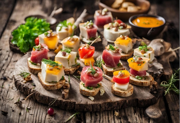 Foto catering appetizer catering food concept