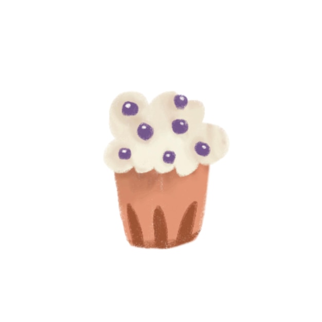 Foto cupcake di ciliegie delizioso cupcake con bacche illustrazione carina