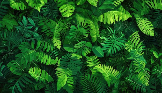 Foto un primo piano di una felce verde con una foglia verde brillante