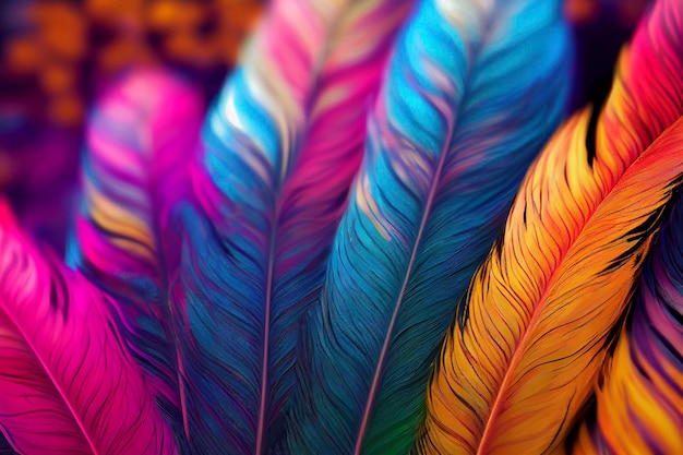 Colourful Feather Wallpapers