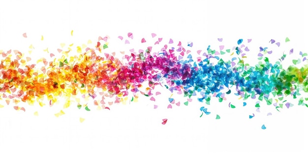 Foto esplosione di confetti astratti e colorati