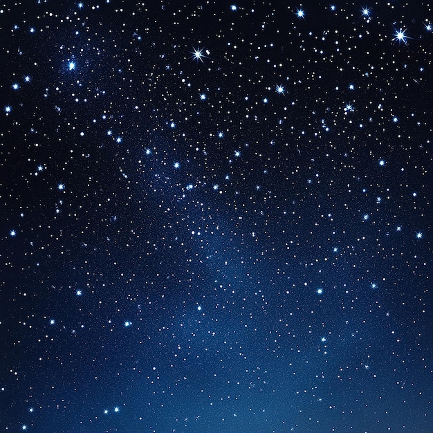 Foto un cielo notturno scuro con stelle e uno sfondo blu