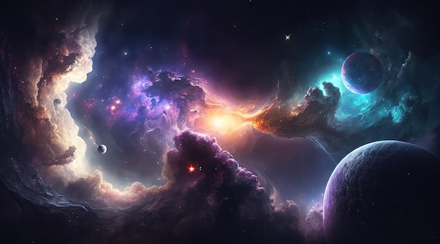 Deep space background and wallpaper