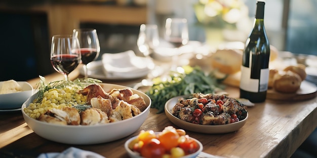 Foto orario della cena con il vino