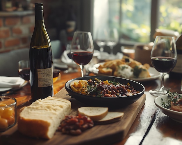 Foto orario della cena con il vino