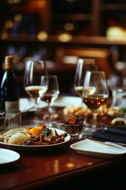 Foto orario della cena con il vino