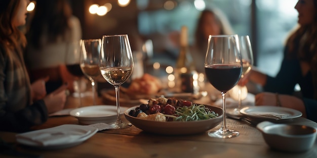 Foto orario della cena con il vino