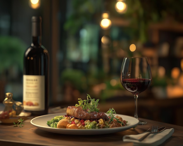 Foto orario della cena con il vino