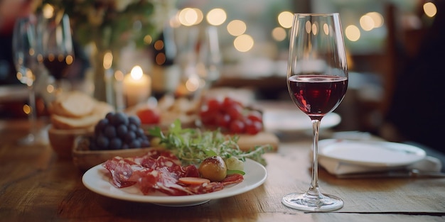 Foto orario della cena con il vino