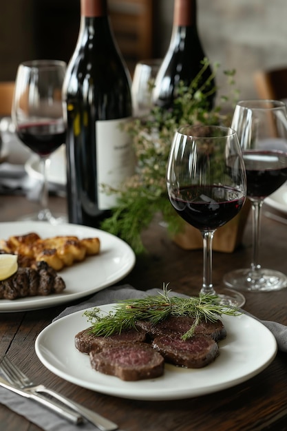 Foto orario della cena con il vino