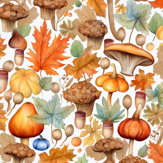 Premium AI Image | Fall old paper vintage digital paper