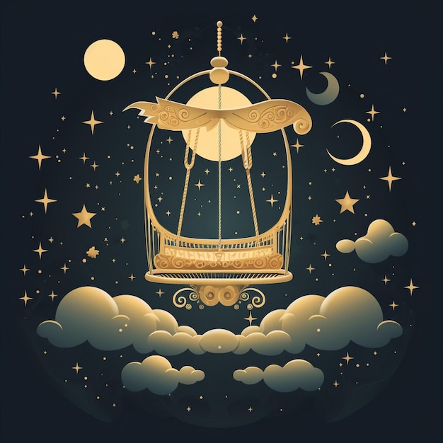 Lunar Lullaby Vector Illustration