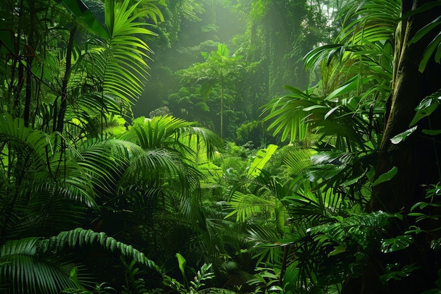 Foto foresta pluviale lussureggiante