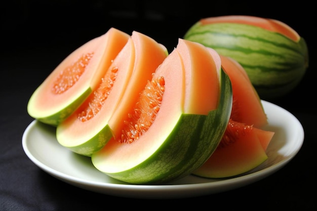 Foto melone e prosciutto perfetto abbinamento prosciutto e melone fotografia alimentare