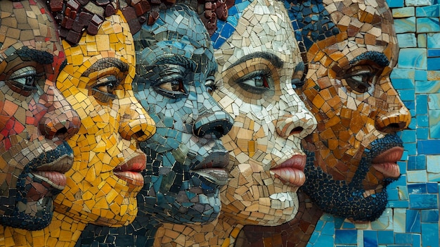 Foto un mosaico che mostra i diversi volti della fotografia