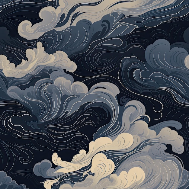 Premium Photo | Patterns resembling swirling smoke or clouds