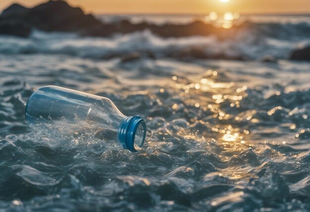 Premium Photo | Plastic water bottles pollution in the ocean