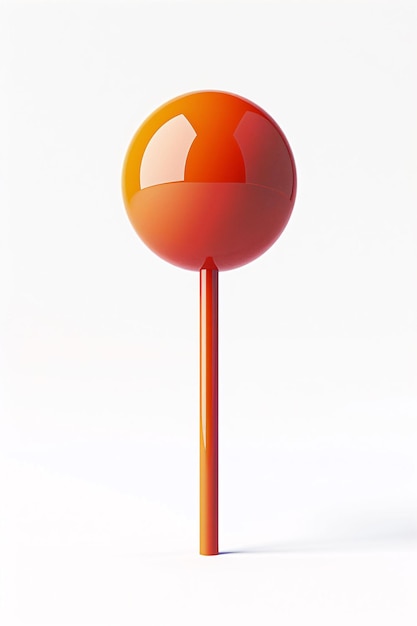 Foto una palla rossa con un disegno giallo e arancione su di essa caramelle colorate illustrazione 3d giorno dei bambini e