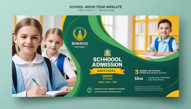 Photo school admission banner template