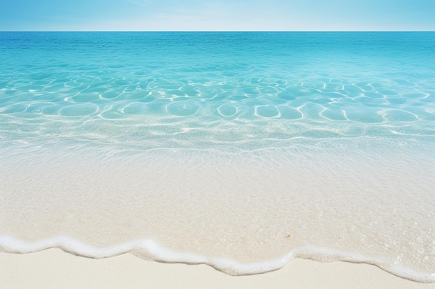 Foto vista dall'alto della superficie dell'acqua con ombra di foglia tropicale sulla spiaggia di sabbia bianca vacanza estiva