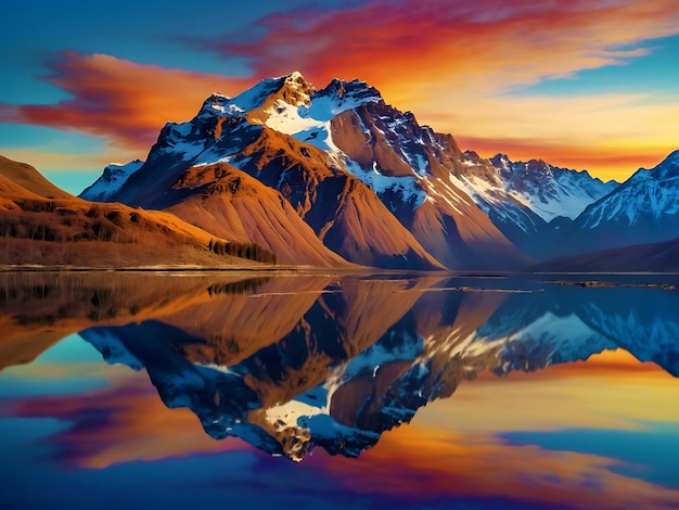 Foto le montagne vestrahorn al tramonto a stokksnes