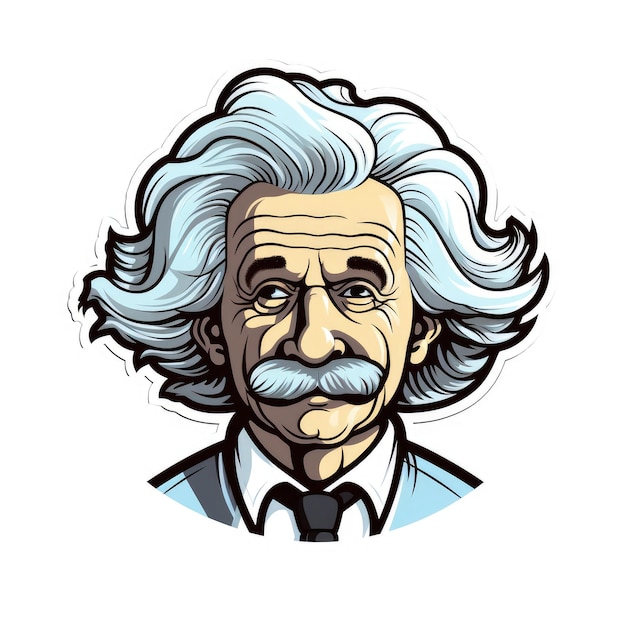 Albert Einstein Mustache Vector