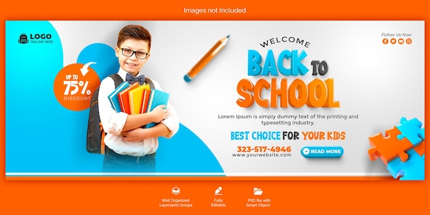 PSD back to school instagram and facebook story template