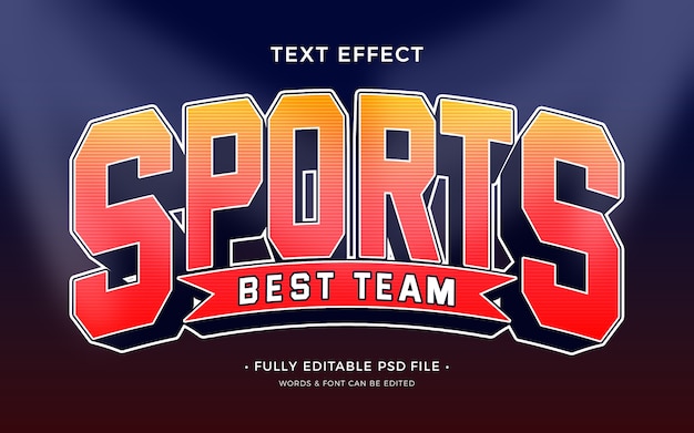 PSD sport  text effect