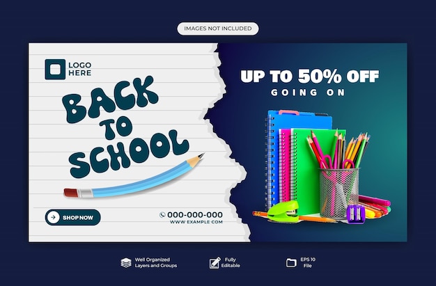 Vector back to school sale vector poster