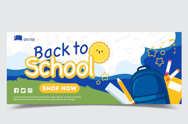 Vector back_to_school_d_banner_eps_free