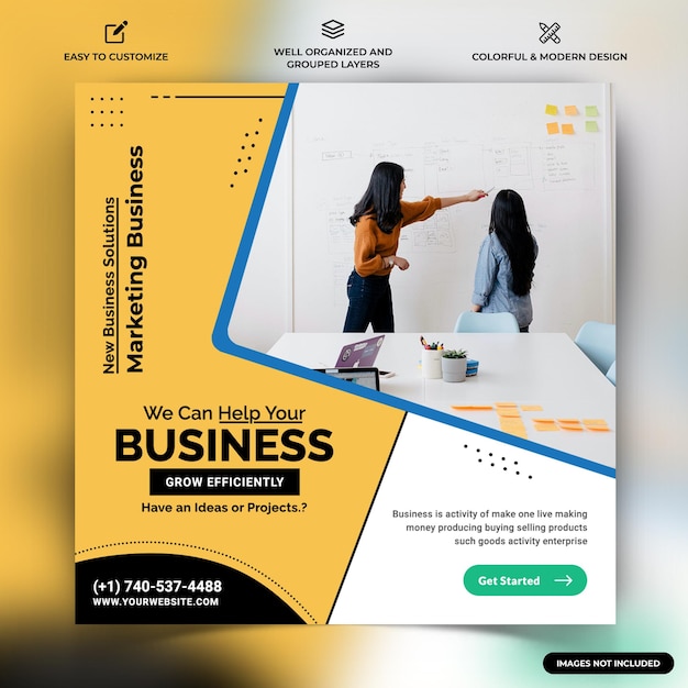 Premium Vector | Business service instagram social media post web ...