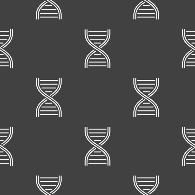 Premium Vector | Dna concept geometric dark seamless pattern