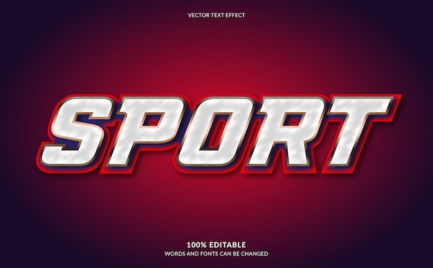 Vector editable text effect, modern sport text style