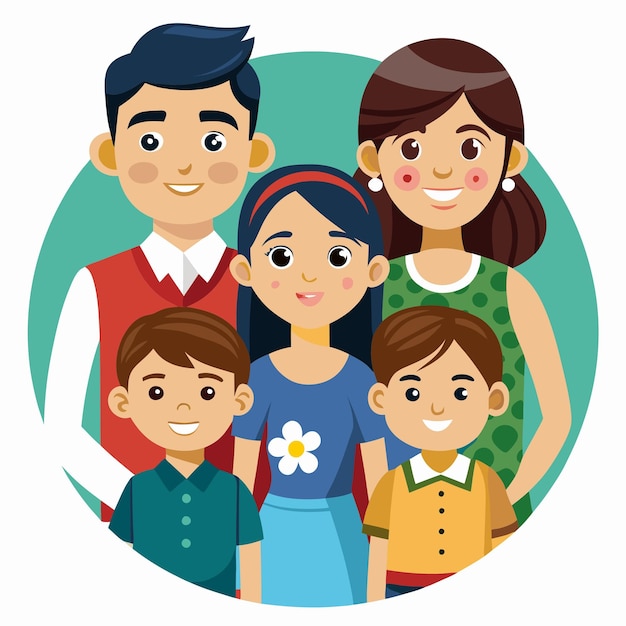 Vector family clip art vector illustration design