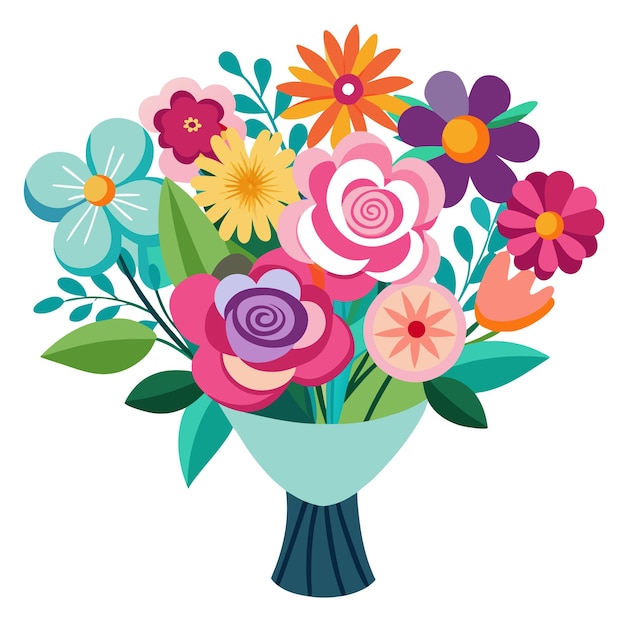 Vector flower bouquet clipart vector art and illustration