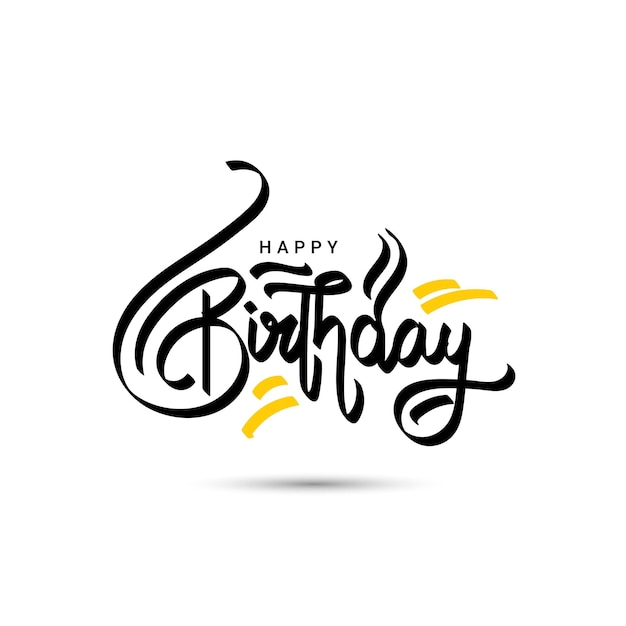 Premium Vector | Happy birthday lettering