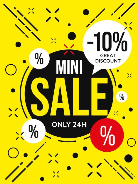 Mini sale only 24 hour 10 great discount banner