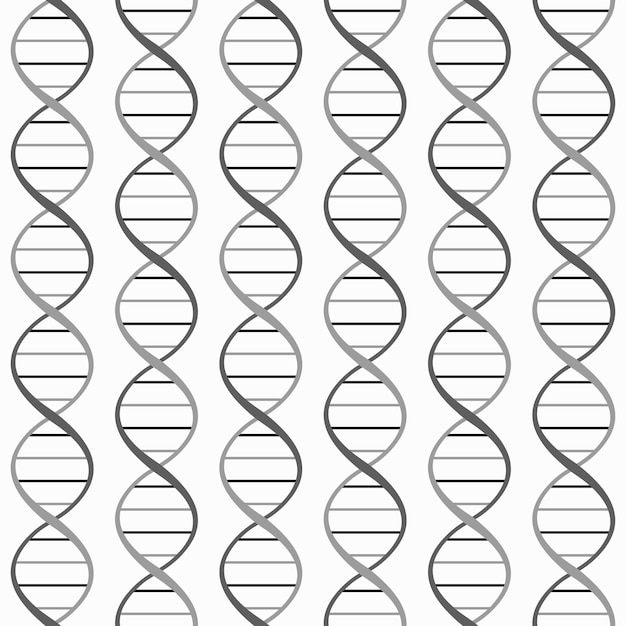 Premium Vector | Monochrome dna seamless pattern