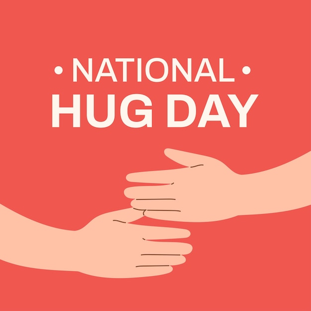 National Hug Day Vector Illustration. Suitable for greeting card poster and banner.