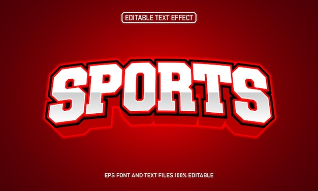 Vector sport editable text effect