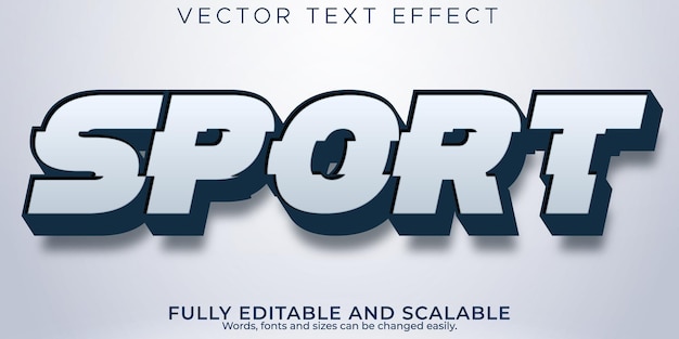 Vector sport text effect, editable basketball and football text style