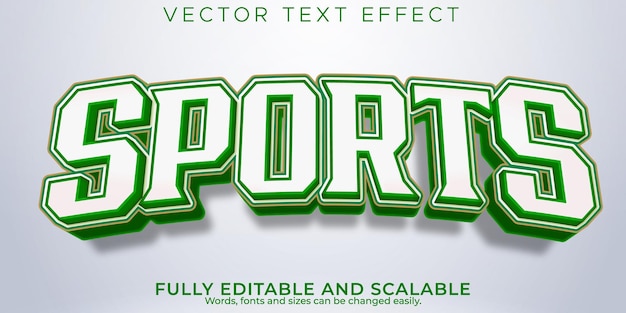 Vector sport text effect, editable basketball and football text style