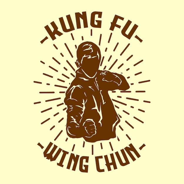 Premium Vector | Wing chun kung fu logo vector