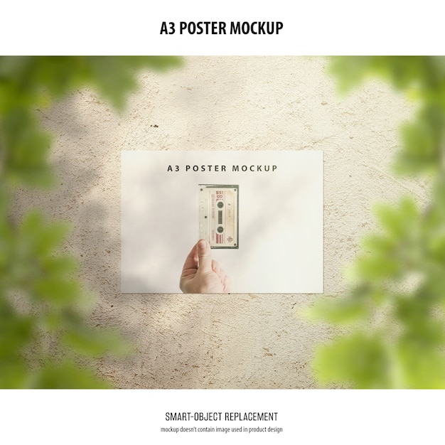 PSD gratuito a3 poster mockup