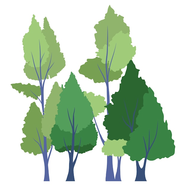 PSD gratuito illustrazione della foresta verde